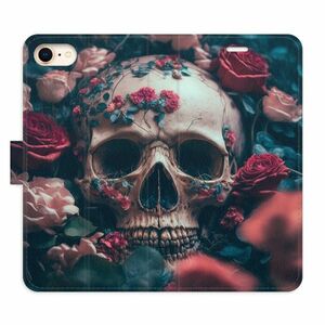 Flipové pouzdro iSaprio - Skull in Roses 02 - iPhone 7/8/SE 2020 obraz