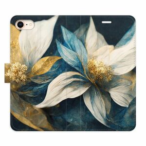 Flipové pouzdro iSaprio - Gold Flowers - iPhone 7/8/SE 2020 obraz