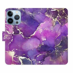 Flipové pouzdro iSaprio - Purple Marble - iPhone 13 Pro obraz