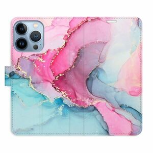 Flipové pouzdro iSaprio - PinkBlue Marble - iPhone 13 Pro obraz