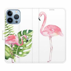 Flipové pouzdro iSaprio - Flamingos - iPhone 13 Pro obraz