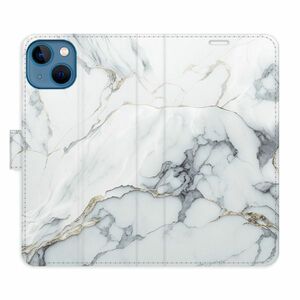Flipové pouzdro iSaprio - SilverMarble 15 - iPhone 13 obraz