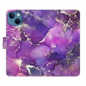 Flipové pouzdro iSaprio - Purple Marble - iPhone 13 obraz