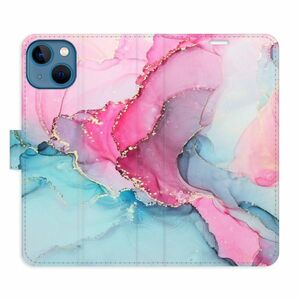 Flipové pouzdro iSaprio - PinkBlue Marble - iPhone 13 obraz