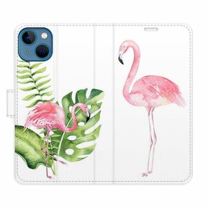 Flipové pouzdro iSaprio - Flamingos - iPhone 13 obraz
