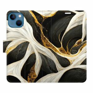 Flipové pouzdro iSaprio - BlackGold Marble - iPhone 13 obraz