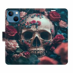 Flipové pouzdro iSaprio - Skull in Roses 02 - iPhone 13 mini obraz