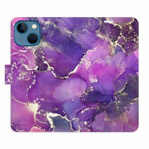 Flipové pouzdro iSaprio - Purple Marble - iPhone 13 mini obraz
