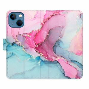 Flipové pouzdro iSaprio - PinkBlue Marble - iPhone 13 mini obraz