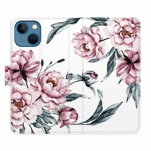 Flipové pouzdro iSaprio - Pink Flowers - iPhone 13 mini obraz