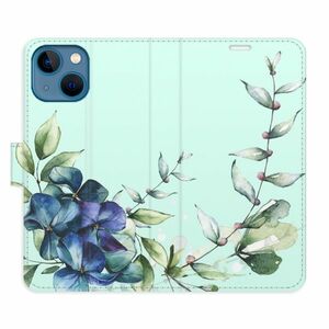 Flipové pouzdro iSaprio - Blue Flowers - iPhone 13 mini obraz