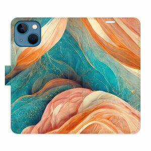 Flipové pouzdro iSaprio - Blue and Orange - iPhone 13 mini obraz