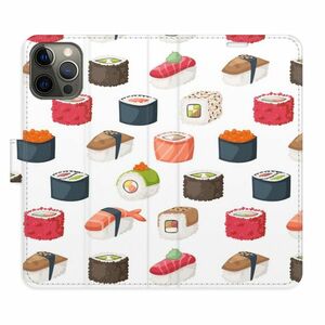 Flipové pouzdro iSaprio - Sushi Pattern 02 - iPhone 12/12 Pro obraz