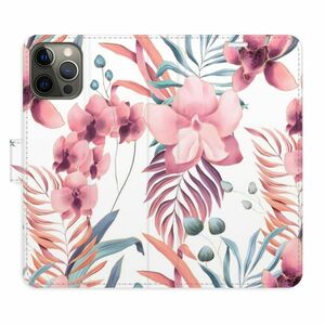 Flipové pouzdro iSaprio - Pink Flowers 02 - iPhone 12/12 Pro obraz