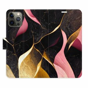 Flipové pouzdro iSaprio - Gold Pink Marble 02 - iPhone 12/12 Pro obraz