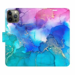 Flipové pouzdro iSaprio - BluePink Paint - iPhone 12/12 Pro obraz