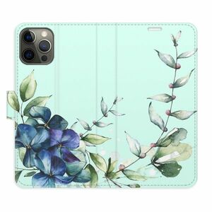 Flipové pouzdro iSaprio - Blue Flowers - iPhone 12/12 Pro obraz