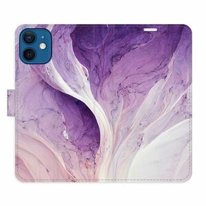 Flipové pouzdro iSaprio - Purple Paint - iPhone 12 mini obraz