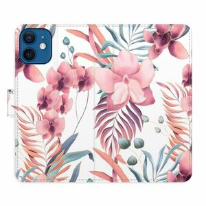 Flipové pouzdro iSaprio - Pink Flowers 02 - iPhone 12 mini obraz