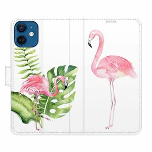 Flipové pouzdro iSaprio - Flamingos - iPhone 12 mini obraz