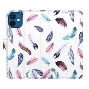 Flipové pouzdro iSaprio - Colorful Feathers - iPhone 12 mini obraz