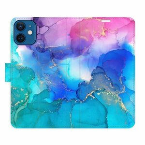 Flipové pouzdro iSaprio - BluePink Paint - iPhone 12 mini obraz