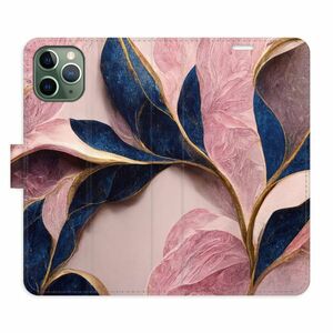 Flipové pouzdro iSaprio - Pink Leaves - iPhone 11 Pro obraz