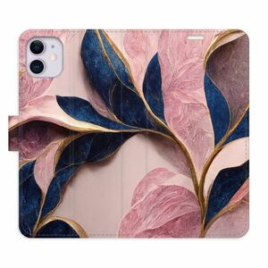 Flipové pouzdro iSaprio - Pink Leaves - iPhone 11 obraz