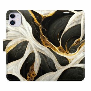 Flipové pouzdro iSaprio - BlackGold Marble - iPhone 11 obraz