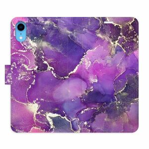 Flipové pouzdro iSaprio - Purple Marble - iPhone XR obraz
