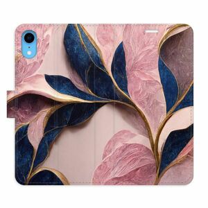 Flipové pouzdro iSaprio - Pink Leaves - iPhone XR obraz