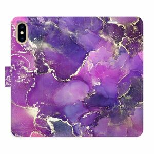 Flipové pouzdro iSaprio - Purple Marble - iPhone X/XS obraz