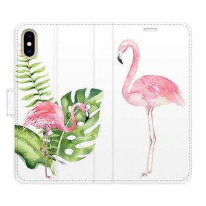 Flipové pouzdro iSaprio - Flamingos - iPhone X/XS obraz