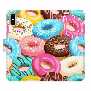 Flipové pouzdro iSaprio - Donuts Pattern 02 - iPhone X/XS obraz