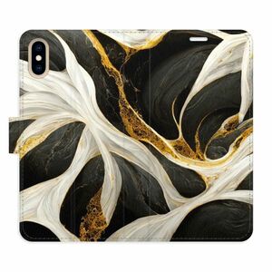 Flipové pouzdro iSaprio - BlackGold Marble - iPhone X/XS obraz