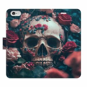 Flipové pouzdro iSaprio - Skull in Roses 02 - iPhone 6/6S obraz
