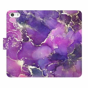 Flipové pouzdro iSaprio - Purple Marble - iPhone 5/5S/SE obraz
