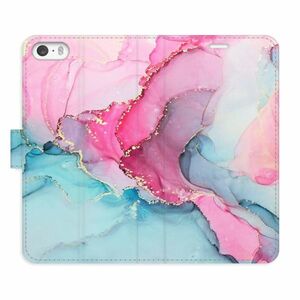 Flipové pouzdro iSaprio - PinkBlue Marble - iPhone 5/5S/SE obraz