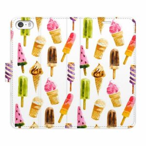 Flipové pouzdro iSaprio - Ice Cream Pattern - iPhone 5/5S/SE obraz