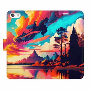 Flipové pouzdro iSaprio - Colorful Mountains 02 - iPhone 5/5S/SE obraz