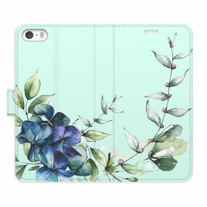 Flipové pouzdro iSaprio - Blue Flowers - iPhone 5/5S/SE obraz