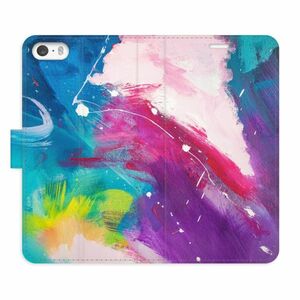Flipové pouzdro iSaprio - Abstract Paint 05 - iPhone 5/5S/SE obraz