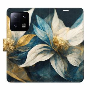 Flipové pouzdro iSaprio - Gold Flowers - Xiaomi 13 Pro obraz