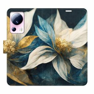 Flipové pouzdro iSaprio - Gold Flowers - Xiaomi 13 Lite obraz