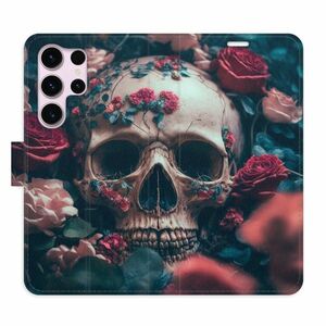 Flipové pouzdro iSaprio - Skull in Roses 02 - Samsung Galaxy S23 Ultra obraz
