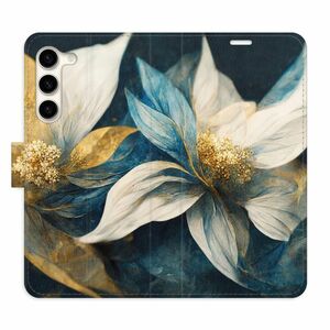 Flipové pouzdro iSaprio - Gold Flowers - Samsung Galaxy S23+ 5G obraz