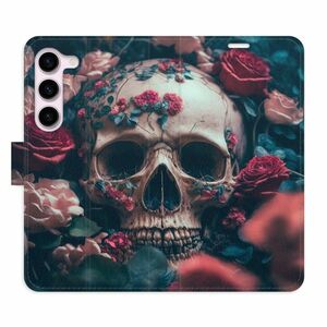 Flipové pouzdro iSaprio - Skull in Roses 02 - Samsung Galaxy S23 5G obraz