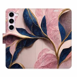 Flipové pouzdro iSaprio - Pink Leaves - Samsung Galaxy S23 5G obraz