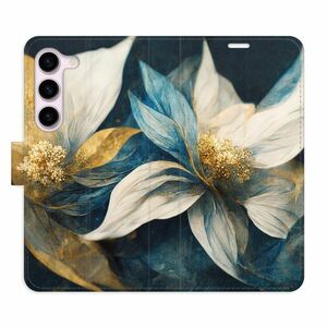 Flipové pouzdro iSaprio - Gold Flowers - Samsung Galaxy S23 5G obraz