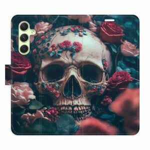Flipové pouzdro iSaprio - Skull in Roses 02 - Samsung Galaxy A54 5G obraz